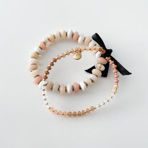 J. Crew Multi-Beaded Bracelet Set (Muslin)
